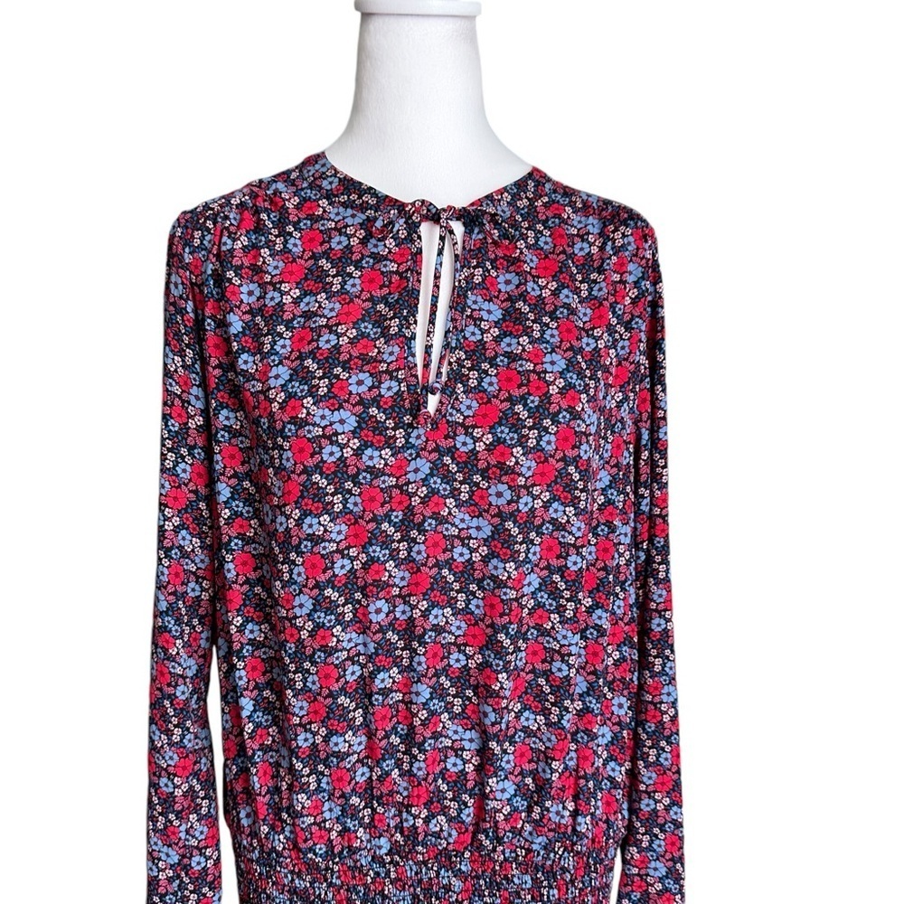 GAP Women Pleated Red Floral Dress M - Picture 6 of 17